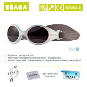 NEBIESKO BIAŁE OKULARKI przeciwsłoneczne XS dla niemowląt