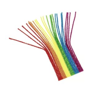 SZNURECZKI WOSKOWE tęczowe zestaw 24 szt.