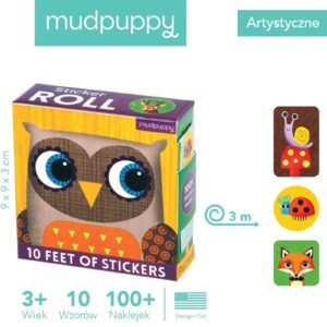 LEŚNE ZWIERZĄTKA naklejki na rolce 100 szt.