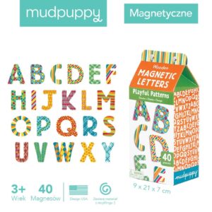 LITERKI drewniane magnesy 40 szt.