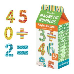 LICZBY drewniane magnesy 40 szt.