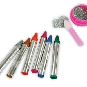 KREDKI do malowania twarzy zestaw 6 szt. z brokatem