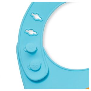 PIESEK silikonowy śliniak z kieszonką ZOO