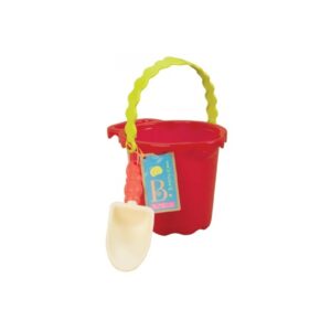 CZERWONE WIADERKO z łopatką do piaskownicy