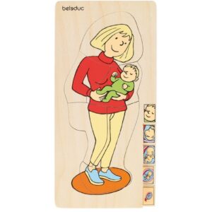 MAMA drewniana układanka warstwowa 27 el.