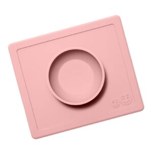 RÓŻOWA pastelowa miseczka z podkładką 2w1 Happy Bowl