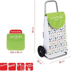 KOSZYK WÓZEK na zakupy z portfelem