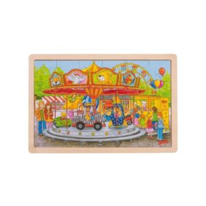 KARUZELA drewniane puzzle 24 el.