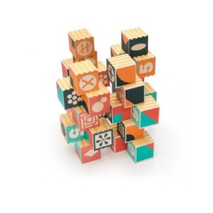MATEMATYKA drewniane klocki 28 szt.
