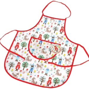 CZERWONY KAPTUREK fartuszek z kieszonką