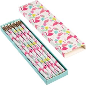 FLAMINGI zestaw ołówków z gumką HB w pudełeczku 6 szt.