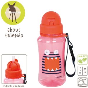 MAD MABEL bidon z zapasową słomką Little Monster