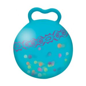NIEBIESKA PIŁKA do skakania z kulkami hop n'glow