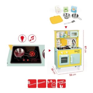 HAPPY DAY drewniana kuchnia z dźwiękiem i akcesoriami