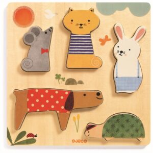 ZWIERZĄTKA DOMOWE drewniana układanka