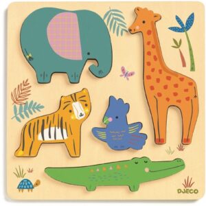 EGZOTYCZNE ZWIERZĄTKA drewniana układanka