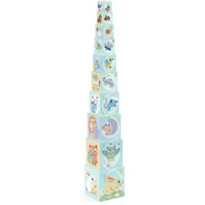 ZWIERZĄTKA piramida z pudełek Baby Bloki