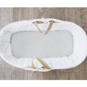 SZARE PRZEŚCIERADŁO do gondoli 40x90 cm pastel