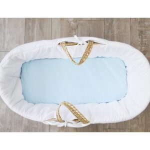 NIEBIESKIE PRZEŚCIERADŁO do gondoli 40x90 cm pastel