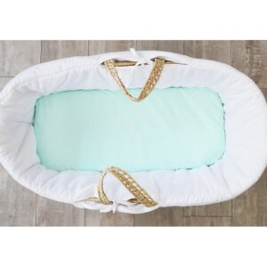 MIĘTOWE PRZEŚCIERADŁO do gondoli 40x90 cm pastel