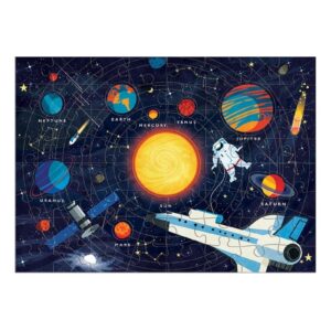 UKŁAD SŁONECZNY puzzle z elementami w kształcie planet 70 el.