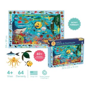 ZWIERZĄTKA MORSKIE puzzle obserwacyjne 64 el.