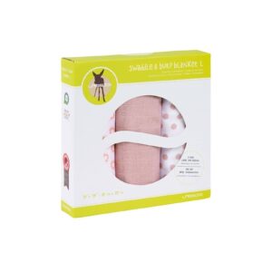 STARS pastelowy różowy muślinowy kocyk 85x85cm 3 szt. Little Chums