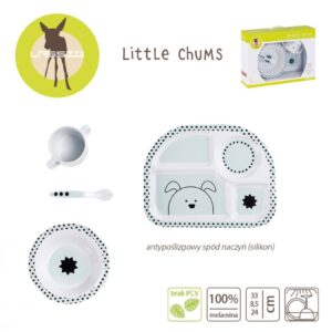 PIESEK zestaw naczyń z melaminy Little Chums