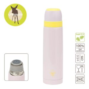 RÓŻOWY TERMOS stalowy 500 ml