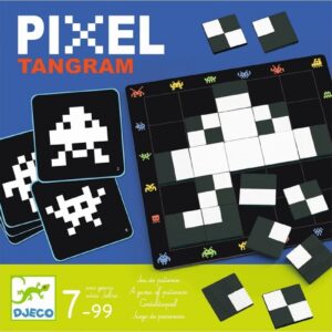 PIXEL TANGRAM drewniana układanka logiczna