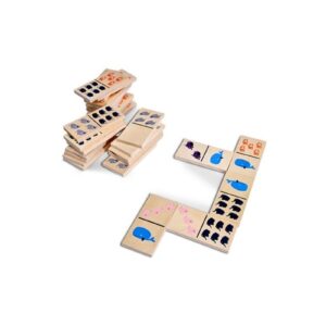 ZWIERZĄTKA drewniane domino XL