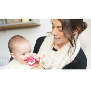 CZERWONA MAŁPKA gryzak masujący ze szczoteczką