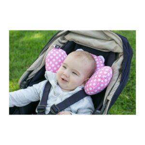 RÓŻOWA PODUSZECZKA stabilizująca zagłówek