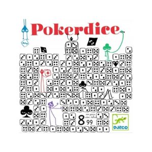 POKER DICE kości drewniana gra