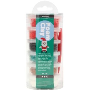 MASA modelarska w kubeczku 6x14g KOLORY ŚWIĄTECZNE