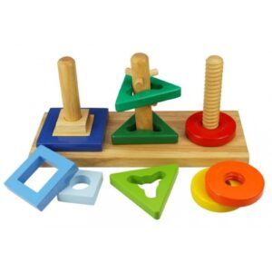 OUTLET - KSZTAŁTY I KOLORY drewniany sorter na palikach