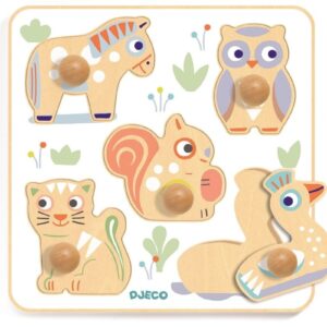 BABY PUZI drewniana układanka z uchwytami