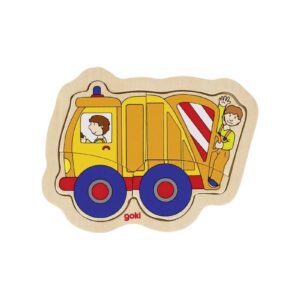 ŚMIECIARKA drewniane pierwsze puzzle 5 el.