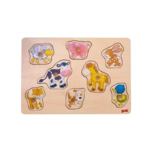 FARMA drewniana układanka z uchwytami