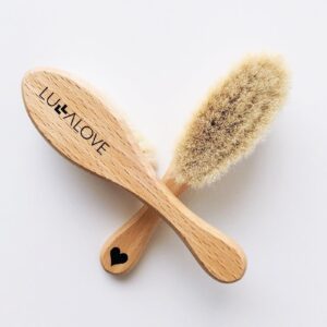 KORONY szczotka z koziego włosia + myjka