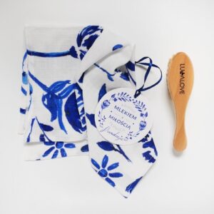 KWIATKI szczotka z koziego włosia + myjka