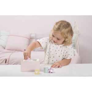 RÓŻOWY DREWNIANY SORTER nauka kształtów