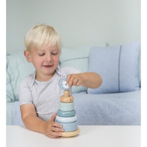 MIŚ niebieska drewniana piramidka