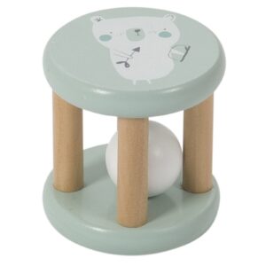 MIŚ drewniana pastelowa grzechotka