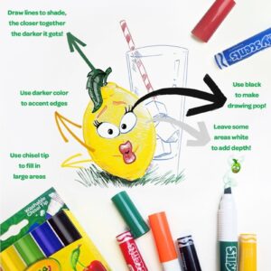 FLAMASTRY ZAPACHOWE ze ściętą końcówką zestaw 6 szt.