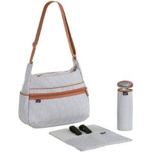 TORBA Z AKCESORIAMI Urban bag Pinstripe light grey Marv