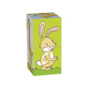 ZWIERZĄTKA drewniane klocki sześcienne