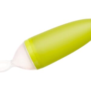 ZIELONA ŁYŻECZKA z zasobnikiem do pokarmu