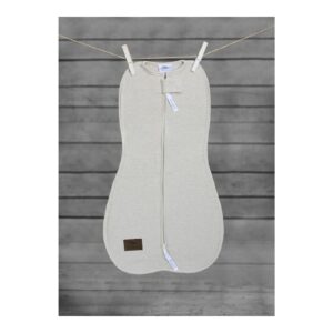 OTULACZ melanżowy beż First Step z czapeczką