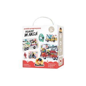 POJAZDY W AKCJI puzzle tekturowe progresywne 4w1
